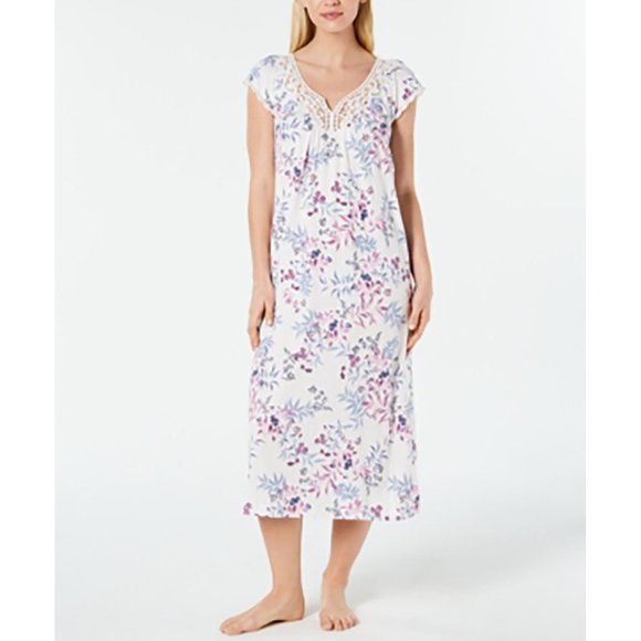 Charter Club Other - Charter Club Floral Print Nightgown with Lace